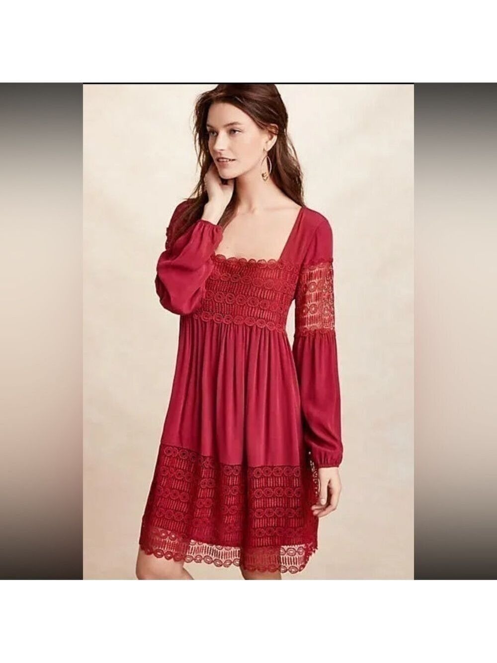 Anthropologie Floreat Aveline Lace Dress Size 0